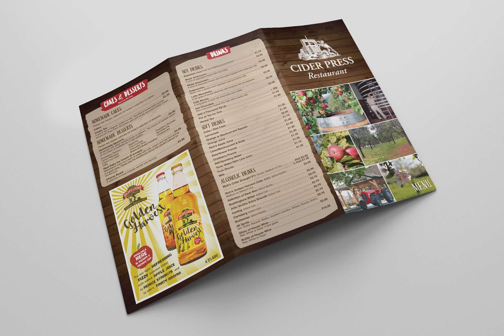 Rich’s Cider Farm – Menu & Signage Design Project by Design Hive