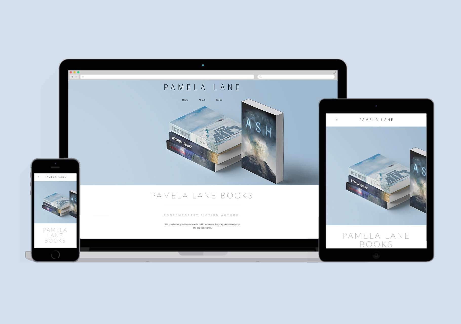 Pamela Lane – Book Cover, Website Design Project by Design Hive